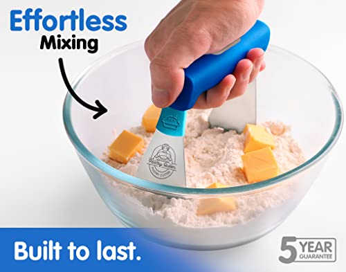Pastry Queen Pastry Cutter - Perfect Flaky Pie Crust, Dishwasher Safe Dough Blender, Easy Grip Handle & Stainless Steel Blades #TOP3