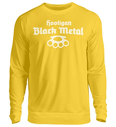 Hool Black Metal Pull unisexe Jaune idéal pour vos sorties concerts et festivals rock
