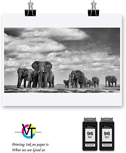 Valuetoner Remanufactured Ink Cartridge Replacement for HP 96 97 for DeskJet 460 5000 6000 9800 OfficeJet H470 100 6200 7000 PhotoSmart B8350 300 2000 8000 PSC 1600 2350 Series (3 Black, 2 Tri-Color)