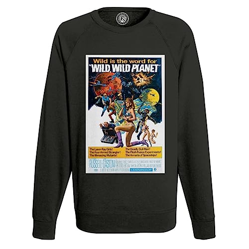 Sweat Homme Affiche Anglaise Wild Wild Planet Cadeau Idéal Anniversaire Passionné Cinéma Vintage