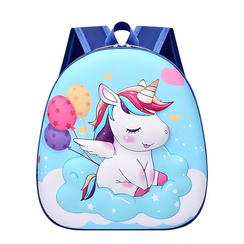 Image of Bembika School Bag The Perfect Children Backpack and School Bags for Kids Compact Stylish Backpack for Kids Exceptional-Quality Kids Kindergarten Backpack and Travel Backpack- (Unicorn|Blue)