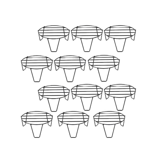 Image of Black Color Strong Legs Metal Round Stands for Plant Pot Flower Pot Round Stand for Planter Stand Long Plant Stand and Round Stand(Set of 12 Stands)