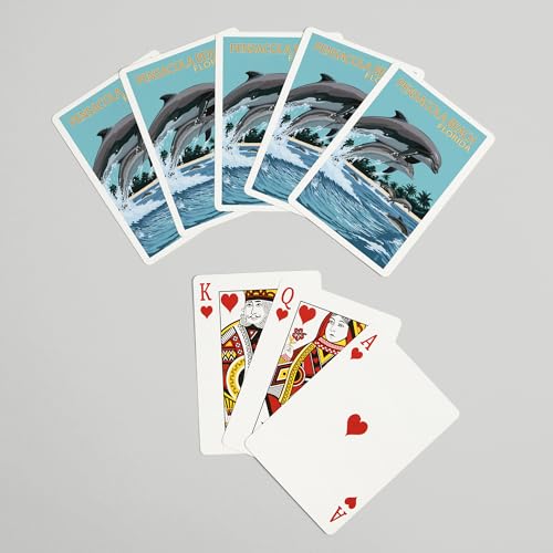Lantern Press Naipes Poker 52 cartas Pensacola Beach miniatura 7