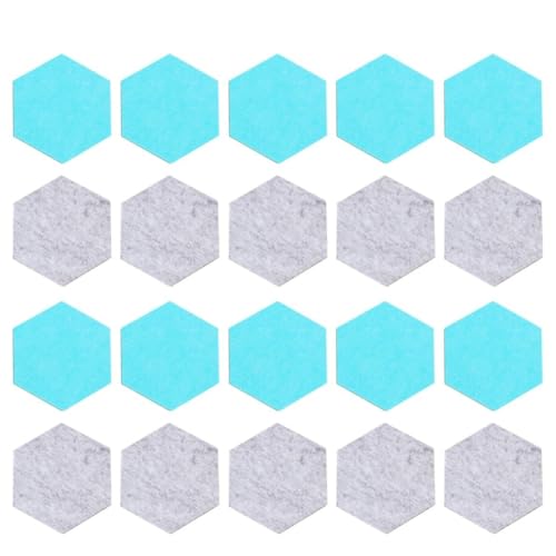 20 de fieltro hexagonales autoadhesivas tablero suave cuadros 8