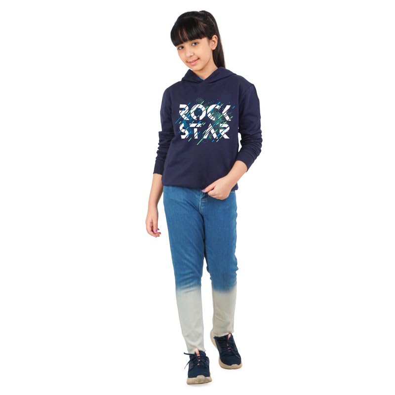 Image of Real Basics Girls Cotton Hooded Sweatshirt (Pack of 1)