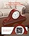VEVOR Wooden Grandfather Mantel Clock, 6.4 in Vintage Table Clock with Built-in Quartz Movement Quiet Mantel Clock for Living Room Fireplace Home Decor Gift