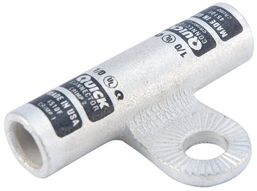 4510-005F Locking Stud Flag, 1/0 Gauge, Requires Use of 3/8"–16 Closed Cap Nut, Stackable, 24-Position Anti-Rotation Teeth, 1.69" Width, 2.5" Length (Pack of 5)