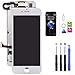 Produktbild Hoonyer Für iPhone 8 Plus Display ersatzbildschirm LCD Touchscreen Display vorinstallierte frontkamera näherungssensor Reparatur kit komplette ersatzbildschirm mit Werkzeug (Weiß)