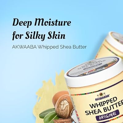 AKWAABA Whipped Shea Butter (Baby Powder) Nourishes & Moisturizes | Made with Shea Butter | No Dyes & Parabens | 12 oz / 340 g