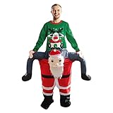 MOLEZU Halloween Carry Ride On Me Piggy Back Shoulder Adult Christmas Costume Fancy Dress (Red)