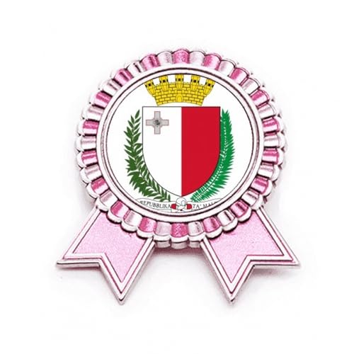 Broche de Malte UE métal rose taille M insigne national veste