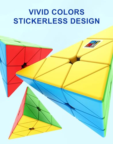 image for CFMOUR Speed Cube Set - Moyu Meilong 2x2x2 3x3x3 Pyramid Cube Bundle |