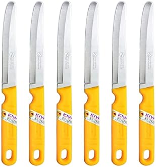 Kiwi SET 512 6 piece Fruit Knives,Silver and Yellow