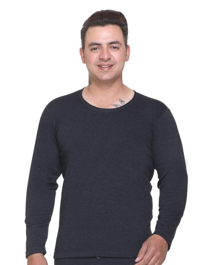 Warmzone Men Full Sleeve Fur Thermal Top-image-7