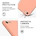 kwmobile TPU Case Compatible with Apple iPhone SE (2022) / SE (2020) / 8/7 - Case Soft Slim Smooth Flexible Protective Phone Cover - Coral Matte