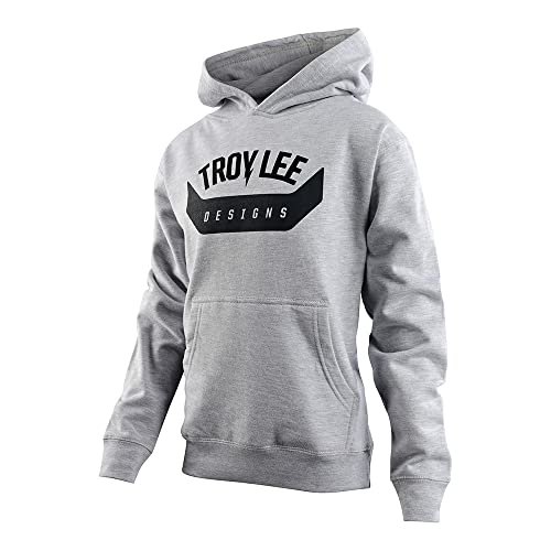 Troy Lee Designs Motocross/Bike Racing Pullover Hoodie for Youth, Arc Dark Gray Heather, Small