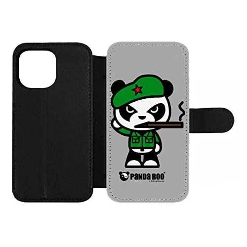 Étui cuir iPhone 13 Pro Max Panda Boo Cuba housse magnétique