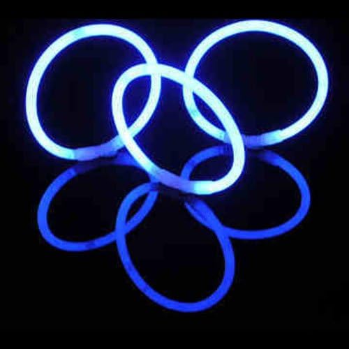50 - Blue 200mm x 5mm Glow Sticks Bracelets