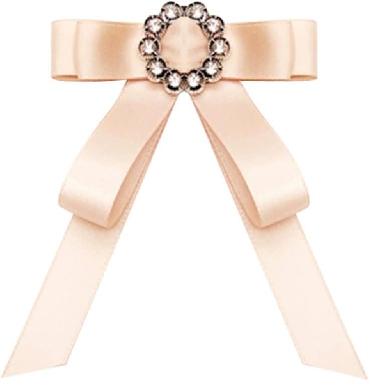 JSEIAJB Ladies Bow Tie Vintage Fabric Solid Color Business Shirt Accessories Gifts for Women