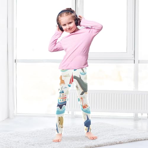 Toddler Girls Leggings Printed Yoga Pants Leggings Flamingos Whale for Kids4