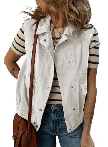 Dokotoo Spring Summer Vests for Women 2026 Fashion Turn-down Collar