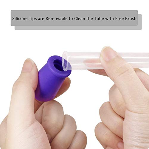 HiMo 10 Pack Liquid Pipettes Droppers Silicone 5ml Clear Medicine Eye Dropper for Kids with Bulb Tip & Clean Brush for Candy Mold, Gummy Bear, Gelatin Maker, Oil Science, Crafts Projects (10 Colors) - Thumbnail 2