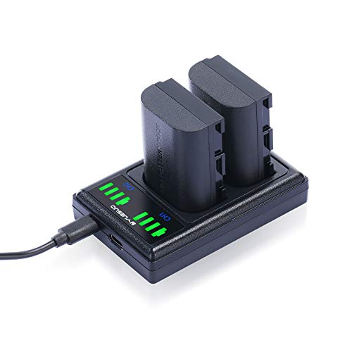 【 Caricabatterie intelligente doppio 】 Il nuovo caricabatterie smart LED mostra ogni stato di carica della batteria, può caricare due batterie contemporaneamente e indipendentemente da qualsiasi fonte di alimentazione USB.