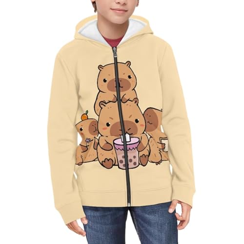 Image of Biyejit Kids Novelty 3D Graphic Printed Hooded Sweatshirt