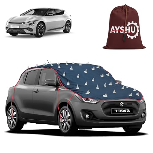Image of AYSHU Water-Resistant Spike Car Cover for Kia EV6 - Protects from Dogs, Monkeys, Dust, Sunlight & UV - Full Roof Universal Fit