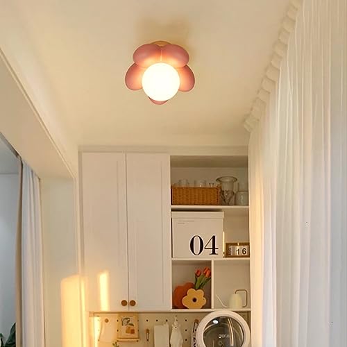 Aplique de pared en forma de flor rosa ideal para iluminar y decorar la habitación de los niños 3