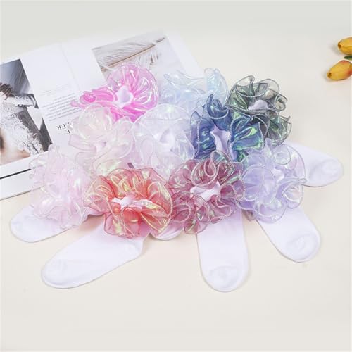 Toddler Baby Girls Ruffle Socks With Big Double Lace Frilly Dress Socks Kids Ankle Socks3