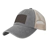 KLJnmbb Gorra de béisbol de malla vaquera con estampado de búhos de dibujos animados marrón para adultos, para festivales, exteriores, senderismo, pesca, viajes, gris, Talla única