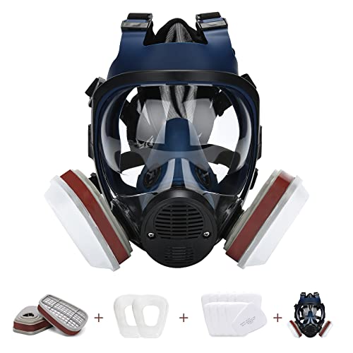 ENJOHOS 15 In 1 Masque Complet,Masque Peinture, Respiratoire Masque de Protection avec 10 Filtres, Respirateur Intégral, pour Peinture, Polir, Poncer Cover