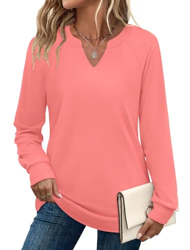 Sampeel Pink Sweatshirt for Women Plus Size Tops for Curvy Women Fashion Winter Outfits 2025 Date...