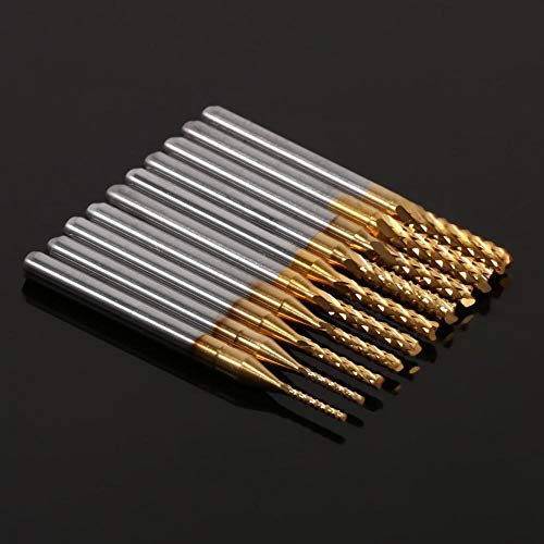 Image of 1 /8'' Shank End Mill Set, Coated Cemented Carbide CNC End Mill,Sufficient Anti-Bending Strength,for Milling Holes,Engraving Items or Materials