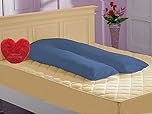 Comfort Collections 12FT U Shaped Pillow Case Cover Maternity Nursing Pregnancy Giant Bolster Full Body Pillow Case Cover COLOUR MID BLUE