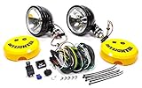 KC HiLiTES 238 Daylighter Black 100w Spot Beam Light System
