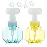 【Ahorro de energía y alta eficiencia】 La bomba de espuma agrega lo necesario para convertir todo en una espuma rica y dispensa menos jabón que los dispensadores de jabón líquido tradicionales. Puede tener las manos limpias con menos jabón. Si desea mantener a su familia (y a usted) saludables, haciendo que el lavado de manos sea rápido y fácil, este es el mejor lugar para comenzar.
