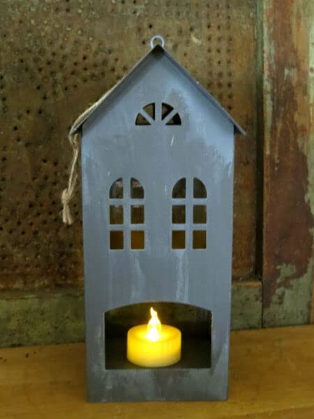 Primitives-Supplies-for-Colonial-Salt-Box-House-Candle-Lantern-Punched-Tin-Punch-Primitive-w-Candle-8-for-Holiday-Kitchen-Farhouse-Home-Decor Primitives Supplies for Colonial Salt Box House Candle Lantern Punched Tin Punch Primitive w Candle 8 for Holiday Kitchen Farhouse Home Decor