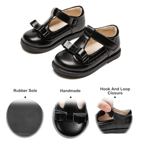 Image of Felix & Flora Toddler Little Girl Princess Dress Shoes-Mary Jane Flats for Girl Party School Shoes