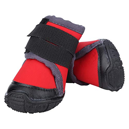 Chiens Bottes Nonslip Imperméable Sports de Plein Air Chaussures Chien À La Mode Pet Chiot Escalade Running Hunt Walk Bottes d'escalade pour （45Rouge）