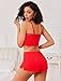 Avidlove Lingerie Sets For Women Sexy Sleepwear Lingerie Set Lace Trim Short PJ Set Soft Sleepwear Shorts 2 Piece Red S