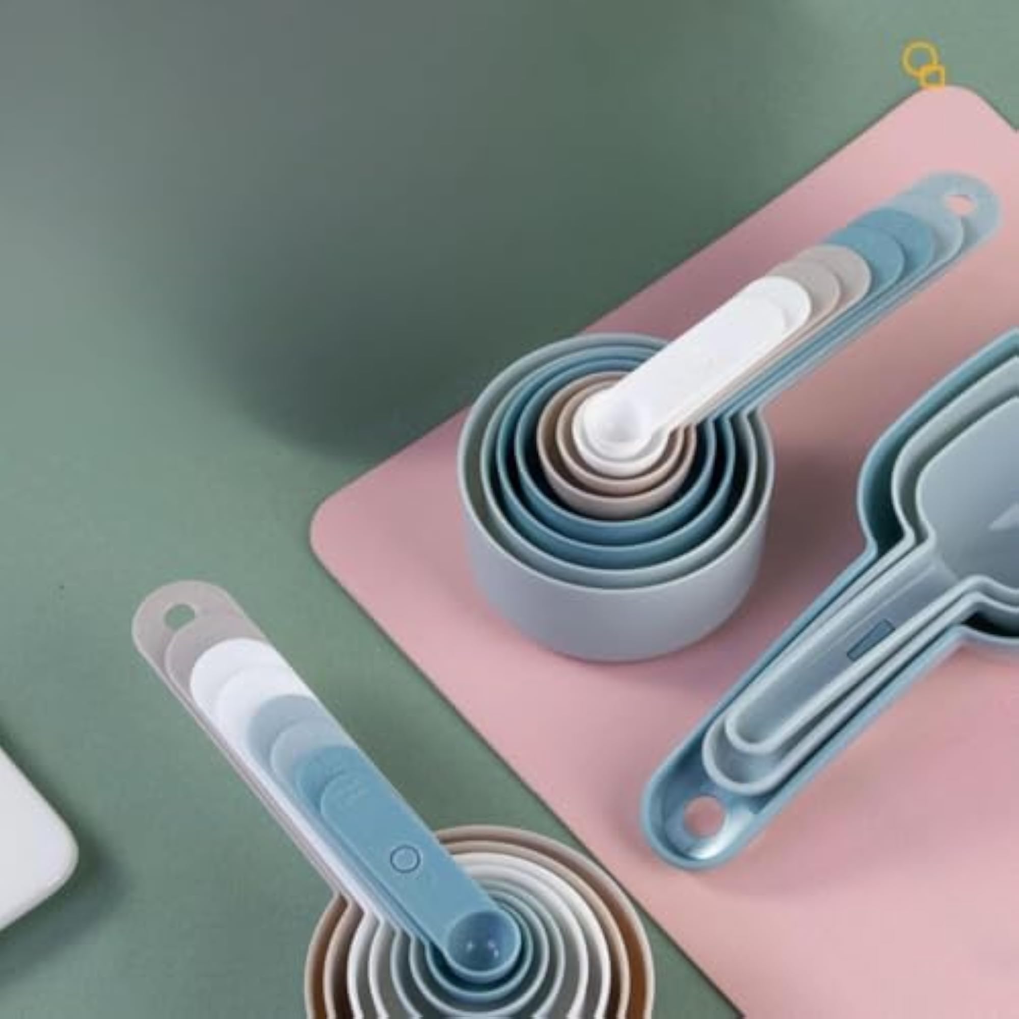 8Pc Multi Color Measuring Spoon Set for Kitchen