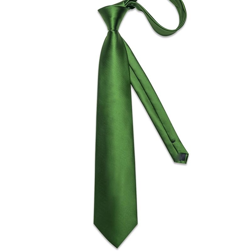 Corbata clásica de seda satinada 8cm para hombre miniatura 3