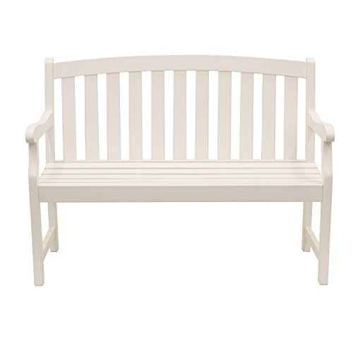 Decor Therapy Marley 2-Seat Outdoor Bench, White by Decor Therapy - Used condition - US$97.08