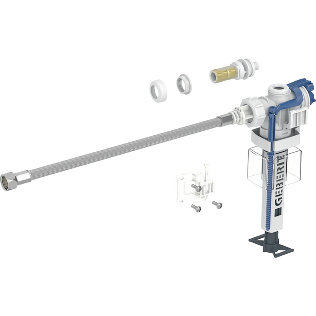 Geberit Schwimmerhahn Typ 383 mit seitlichem Wasseranschluss 3/8" Messingschaft 240.785.00.5
