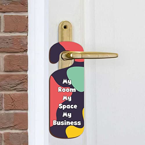 Image of KREEPO My Room My Space My Business MDF Door Sign Hanger Size(24cm x 8.5cm) kr48
