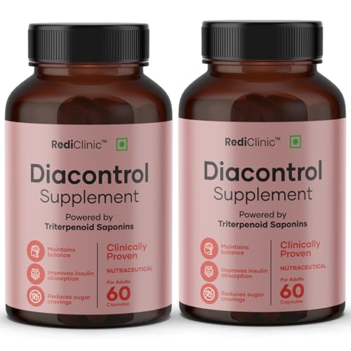 Image of DiaControl Capsules for Diabetes | Made with Gudmar, Karela, Jamun, Shatavari |Helps Manage Blood Sugar Levels & Healthy Glucose Levels | Pack of 2-60 Capsules