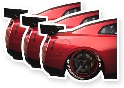 Sports Car Vinyl Stickers 3 Pack 3 Inch image 5