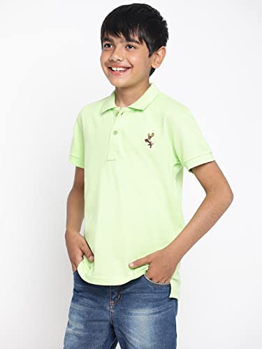 Image of Li'l Tomatoes Boys Pique Cotton Polo T-Shirt | Classic Collar & Button Placket | Soft & Breathable Summer Wear | Casual Comfort | 3-16 Years